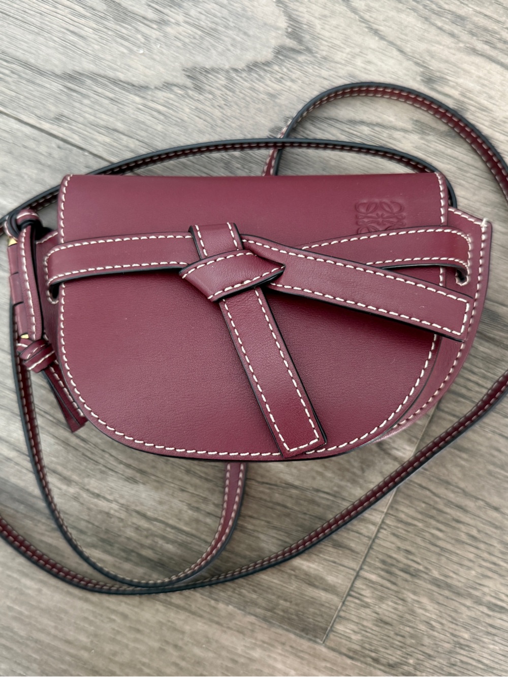 Loewe mini gate crossbody bag - Burgundy